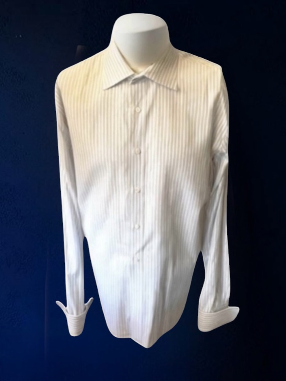 CANALI French Cuff Shirt Size 44 17.5